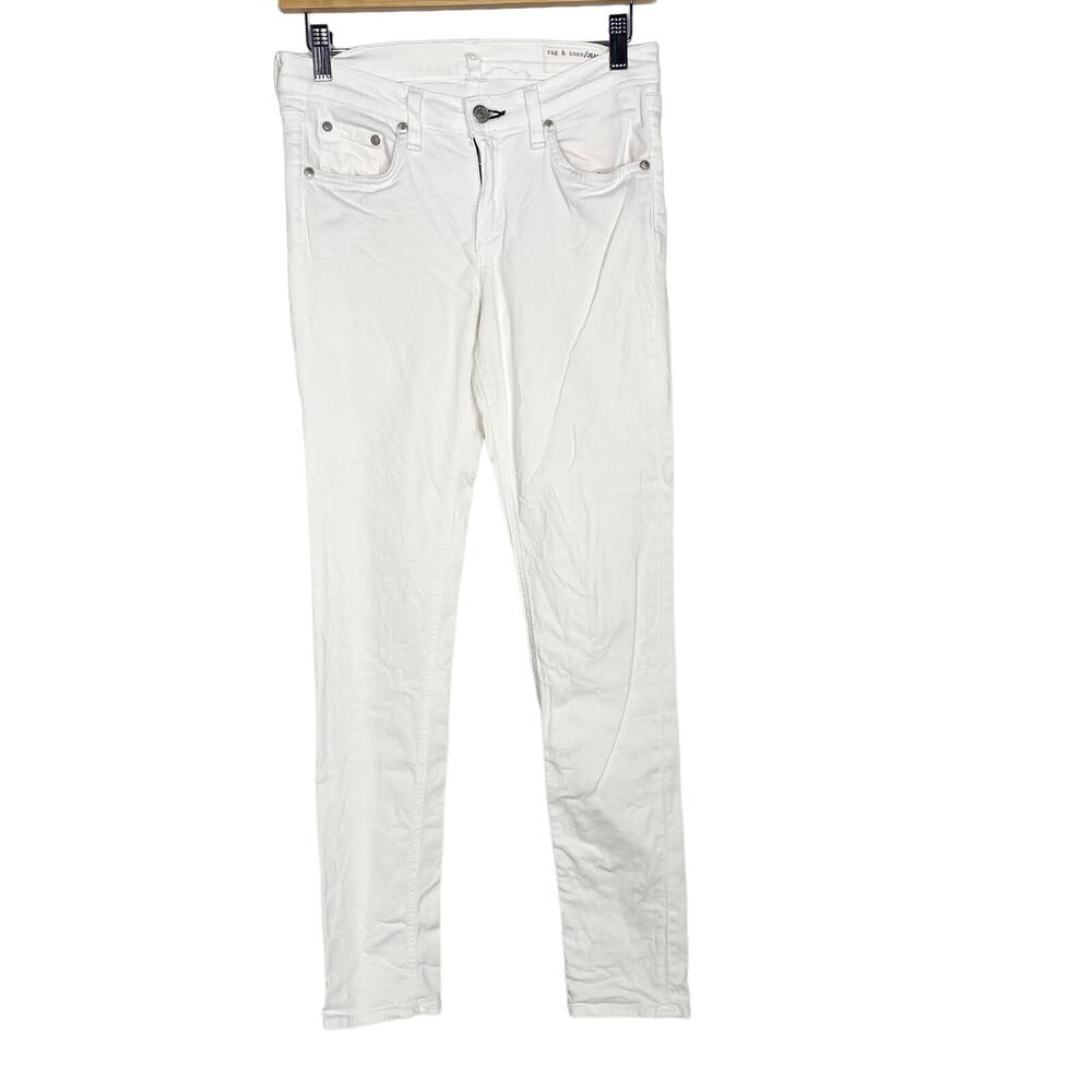 Rag & Bone Womens 26 Bright White The Skinny Denim Jeans Cotton Tencel Stretch